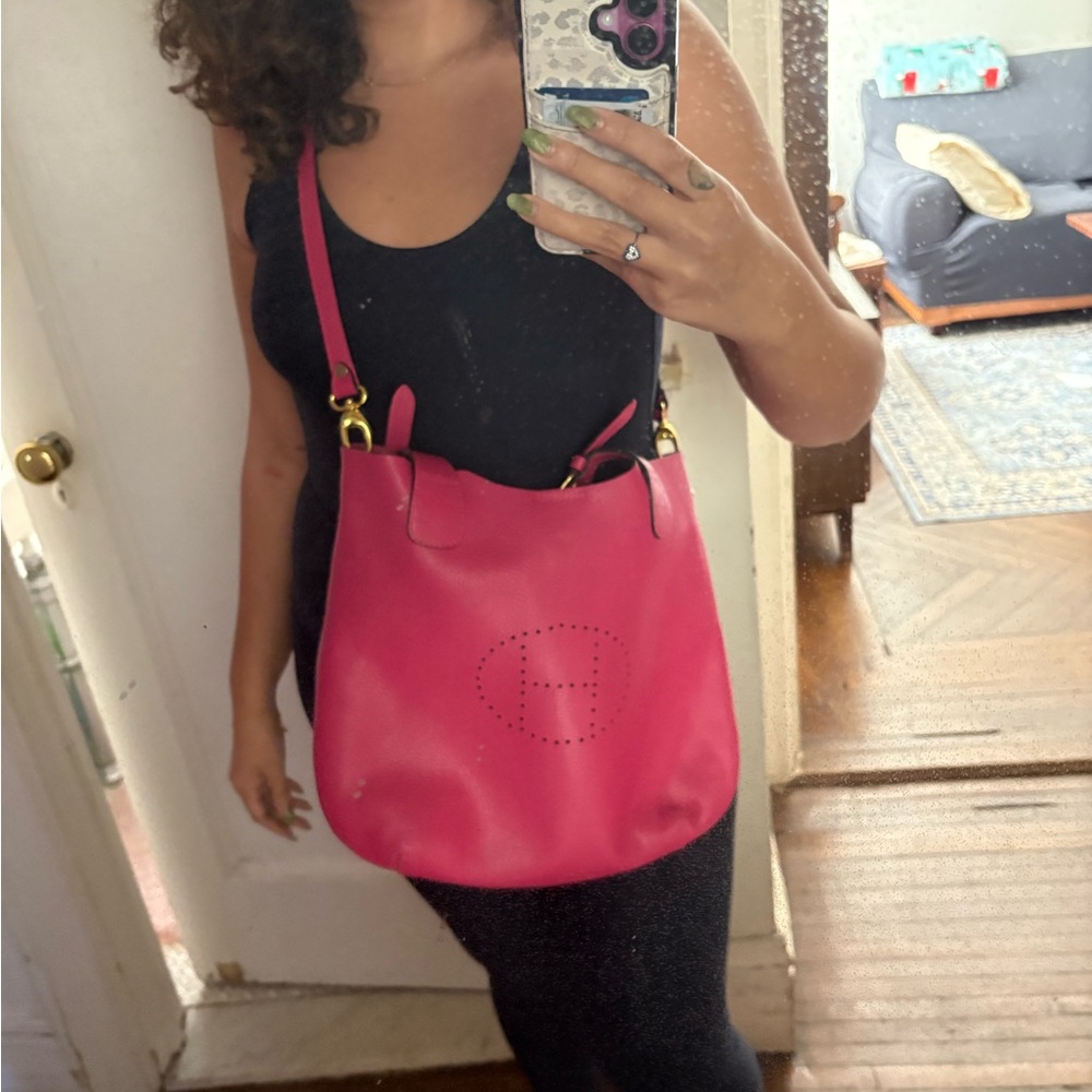 Hermes Pink Shoulder Bag with Slouchy Design